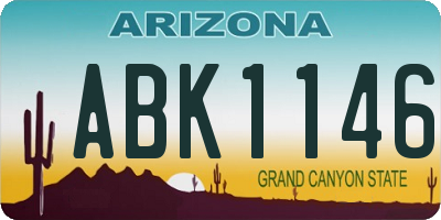 AZ license plate ABK1146