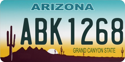 AZ license plate ABK1268