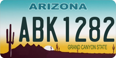 AZ license plate ABK1282