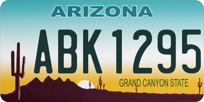 AZ license plate ABK1295