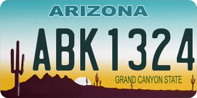 AZ license plate ABK1324