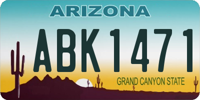 AZ license plate ABK1471
