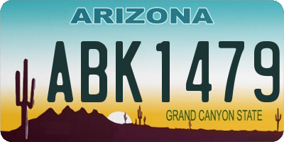 AZ license plate ABK1479