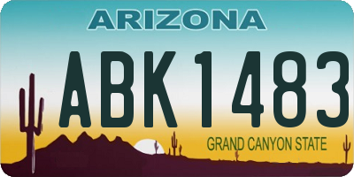 AZ license plate ABK1483