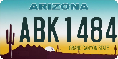 AZ license plate ABK1484