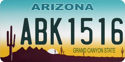 AZ license plate ABK1516