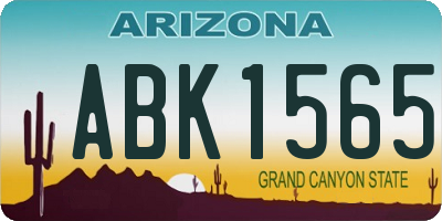 AZ license plate ABK1565
