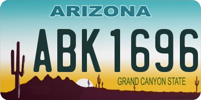AZ license plate ABK1696