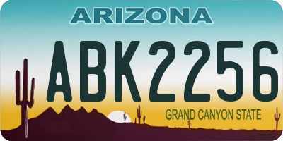 AZ license plate ABK2256