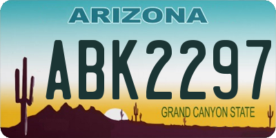 AZ license plate ABK2297