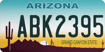 AZ license plate ABK2395