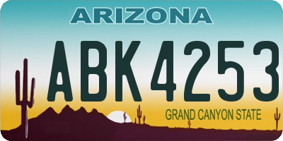 AZ license plate ABK4253