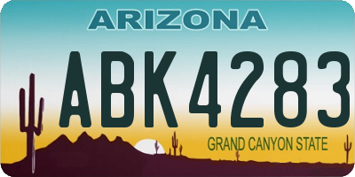 AZ license plate ABK4283