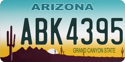 AZ license plate ABK4395