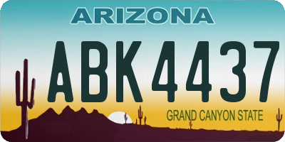 AZ license plate ABK4437