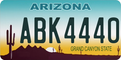 AZ license plate ABK4440