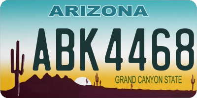 AZ license plate ABK4468