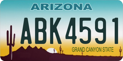 AZ license plate ABK4591