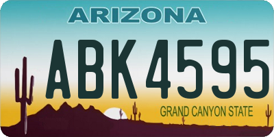 AZ license plate ABK4595