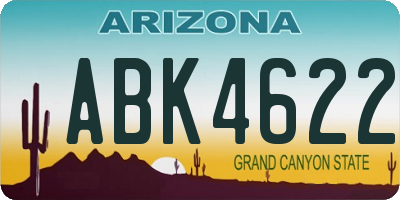 AZ license plate ABK4622