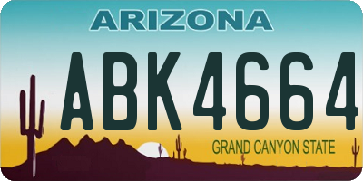 AZ license plate ABK4664