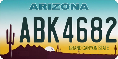 AZ license plate ABK4682