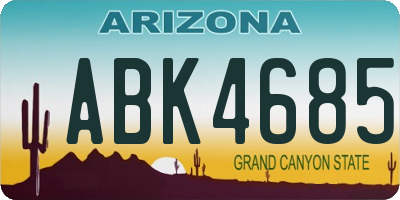 AZ license plate ABK4685