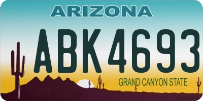 AZ license plate ABK4693