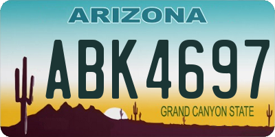 AZ license plate ABK4697