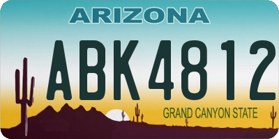 AZ license plate ABK4812