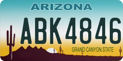 AZ license plate ABK4846
