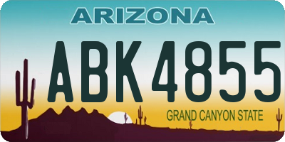 AZ license plate ABK4855