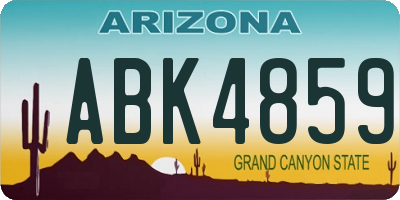 AZ license plate ABK4859