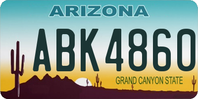 AZ license plate ABK4860