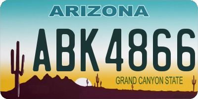 AZ license plate ABK4866