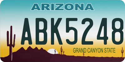 AZ license plate ABK5248