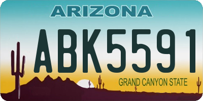 AZ license plate ABK5591
