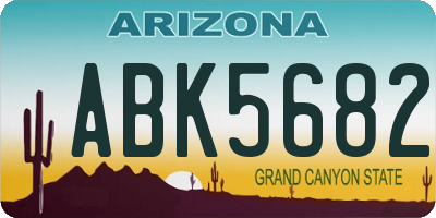 AZ license plate ABK5682