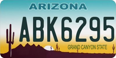 AZ license plate ABK6295