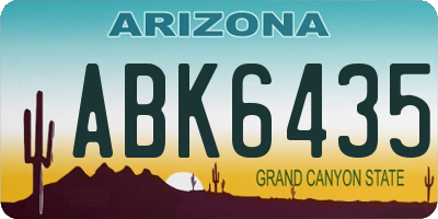 AZ license plate ABK6435