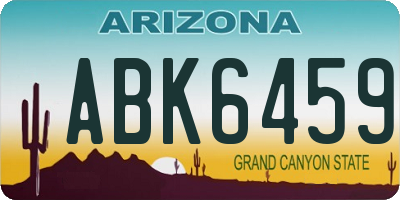 AZ license plate ABK6459