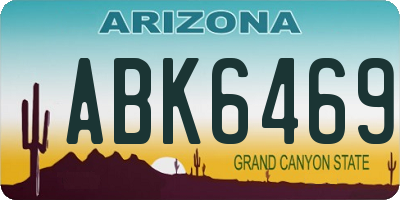 AZ license plate ABK6469