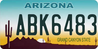 AZ license plate ABK6483