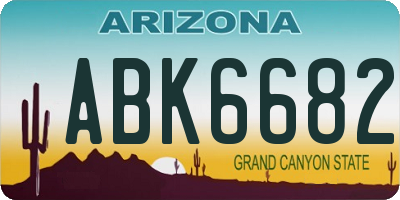 AZ license plate ABK6682