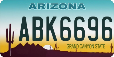 AZ license plate ABK6696