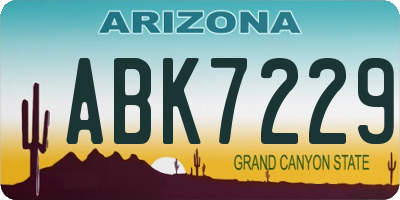 AZ license plate ABK7229