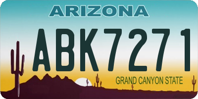 AZ license plate ABK7271