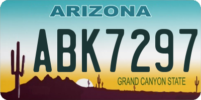 AZ license plate ABK7297