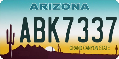 AZ license plate ABK7337