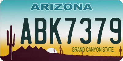 AZ license plate ABK7379